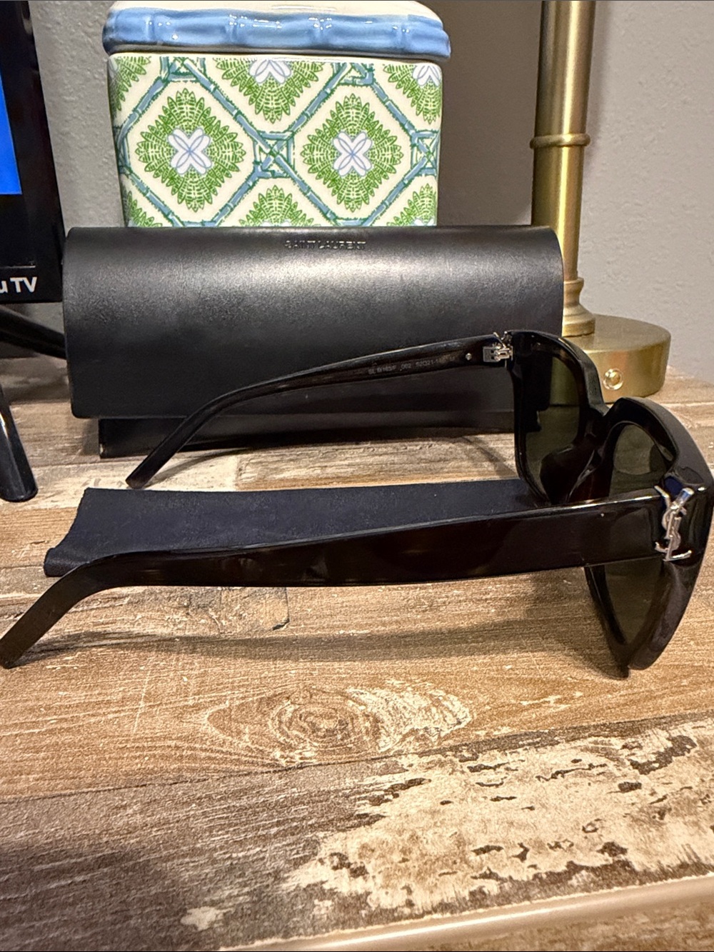 YVES SAINT LAURENT tortoise cat eye sunglasses